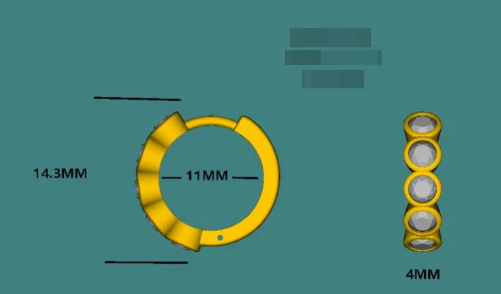 Kuololit 1CTW Lab Grown Diamonds Earrings for Women Solid 14K 10K 585 Gold Yellow Gold Silver Clip Hoop for Christmas Classic