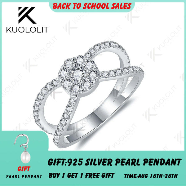 Kuololit Verlobungsring mit 0,8 Karat Labordiamant für Damen, massiver Ring aus 18K, 14K, 10K und 585 Weißgold – ideal als Verlobungs- oder Weihnachtsgeschenk. 