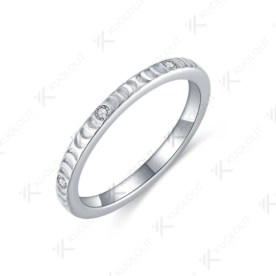Kuololit Damenringe mit im Labor gezüchteten Diamanten aus massivem 14K/10K/585 Weißgold – ideal für Verlobung, Hochzeit, Weihnachten und als klassisches Accessoire. 