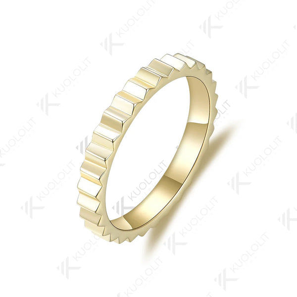Kuololit Ringe für Damen und Herren, PT950, massives 585er, 14K, 10K, 925er Silber, Gelbgold, Bandring – ideal als Geschenk zum Jahrestag, zur Hochzeit oder zu Weihnachten. 