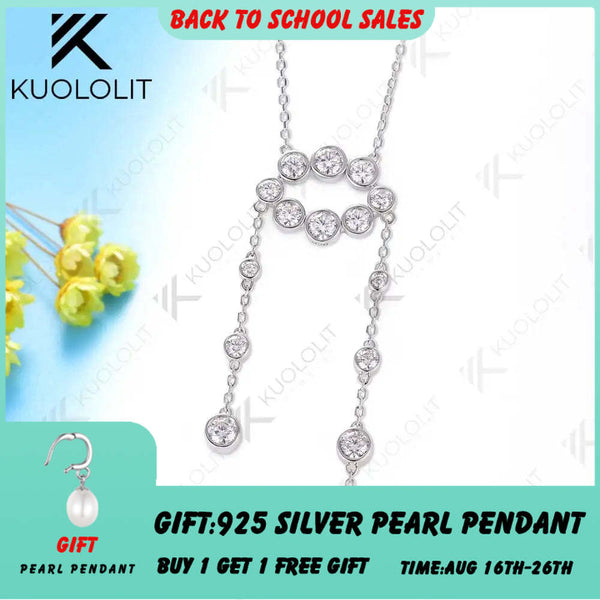 Kuololit Moissanit-Halskette für Damen, 2,8 Karat, massives 14K/10K/585 Gelbgold, runder Anhänger, ideales Geschenk zum Jahrestag oder zu Weihnachten 