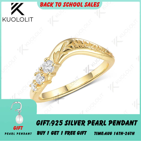 Kuololit 0.2CTW Lab Grown Diamonds Ring for Women Solid 14K 10K Gold Wedding Band Ring for Engagement Gift Anniversary Christmas