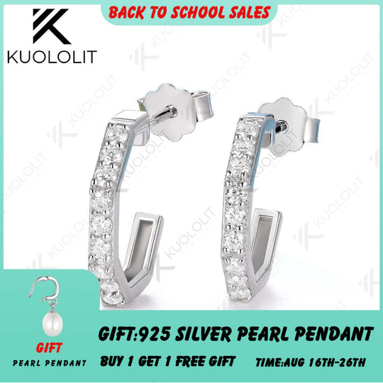 Kuololit 0.36CTW Lab Grown Diamonds Custom Stud Earrings for Women Solid 14K 10K 585 Yellow Gold Earrings for Engagement Wedding