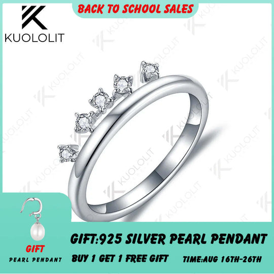 Kuololit 0.27ctw Lab Grown Diamond Band Rings for Men Women Solid 585 10K Silver Yellow Gold for Anniversary Wedding Christmas