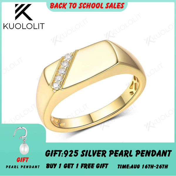 Kuololit PT900 Ringe mit im Labor gezüchteten Diamanten für Damen und Herren aus massivem 900er Weißgold – ideal als Verlobungs- oder Ehering oder Weihnachtsgeschenk. 
