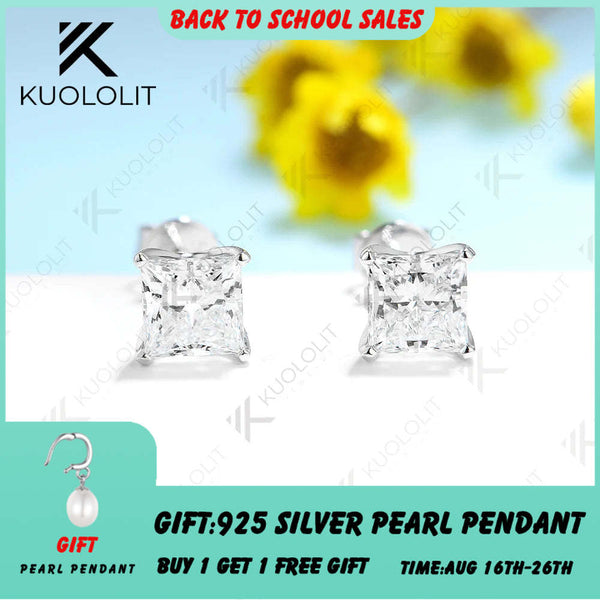 Kuololit 2 Karat Moissanit-Ohrstecker für Damen, massives 18K, 14K, 10K, 585 Weißgold, Jubiläumsohrringe, ideales Weihnachtsgeschenk, GRA 