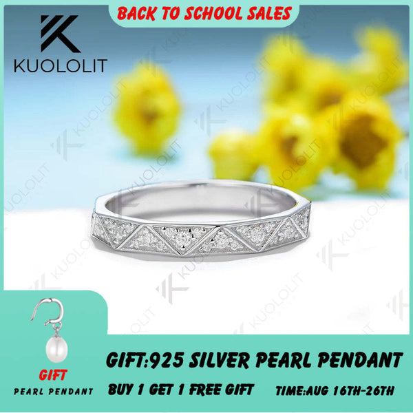 Kuololit Moissanit-Ringe (0,4 Karat) für Damen und Herren, massives 14K/10K/585 Silber/Gelbgold, Ehering für Jahrestag/Weihnachten 