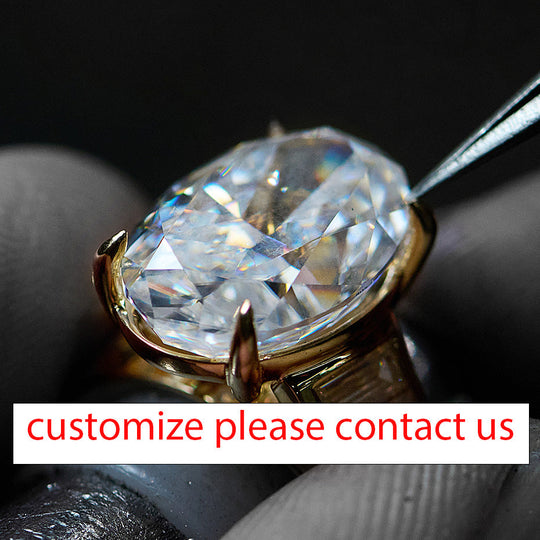 KT Customize K Gold Diamond RING and earrings Fine Jewelry Engagement Rings for Women