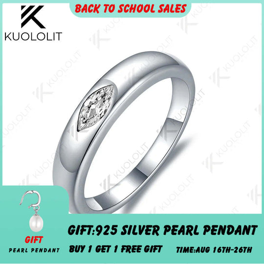 Kuololit 0,3 Karat Labor-Diamantring für Damen, massives 18K, 14K, 10K, 585 Weißgold, Marquise-Schliff, perfekt für Weihnachten, Jahrestag oder Verlobung 