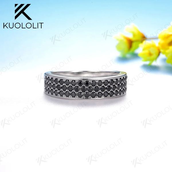 Kuololit 0,94 Karat Moissanit-Ring für Damen und Herren, massiver 14K/10K-Goldring, ideal als Geschenk zum Jahrestag, zur Verlobung, zu Partys oder Weihnachten.