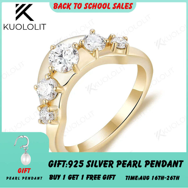 Kuololit 0,6 Karat Labor-Diamantringe für Damen, massives Platin 900 Gold, passender Ewigkeitsring für Verlobung und Hochzeit 