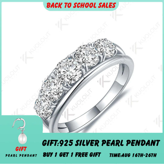 Kuololit 1,9 Karat Labor-Diamantring für Damen, massiver 18K 14K 10K 585 Weißgold-Verlobungsring, perfekt für Partys, Hochzeiten und als Weihnachtsgeschenk. 