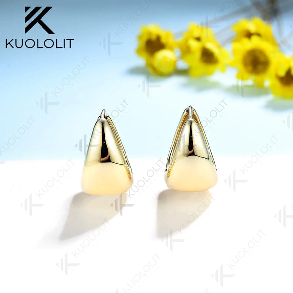 Kuololit Length13 Wide14 Earrings for Women Authentic 925 10k 14k 18k Sterling Silver Серьги for Wedding Engagement Christmas