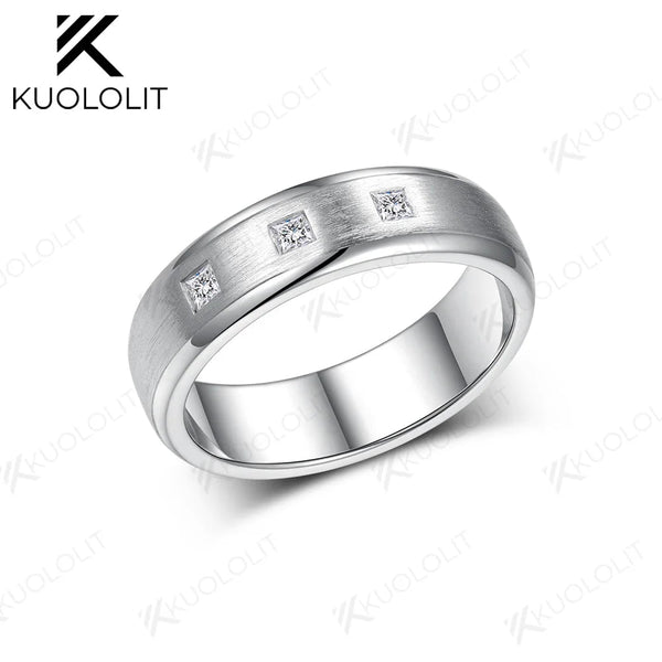Kuololit PT900 0,24 Karat Labor-Diamantenringe für Damen und Herren, massiver Platin-900-Gold-Verlobungsring für Verlobung und Weihnachten 