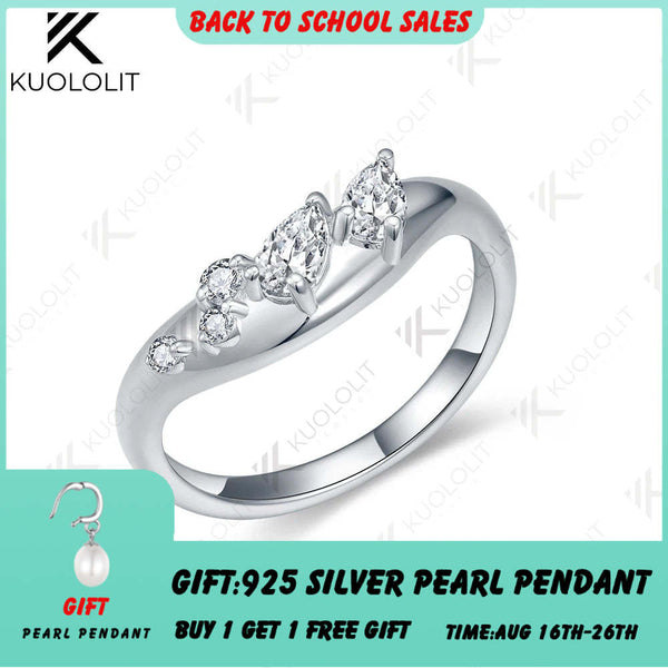 Kuololit 0.8CTW Lab Grown Diamonds Rings for Women Solid 18K 14K 10K 585 Yellow Gold Wedding Band for Christmas Classic Gifts