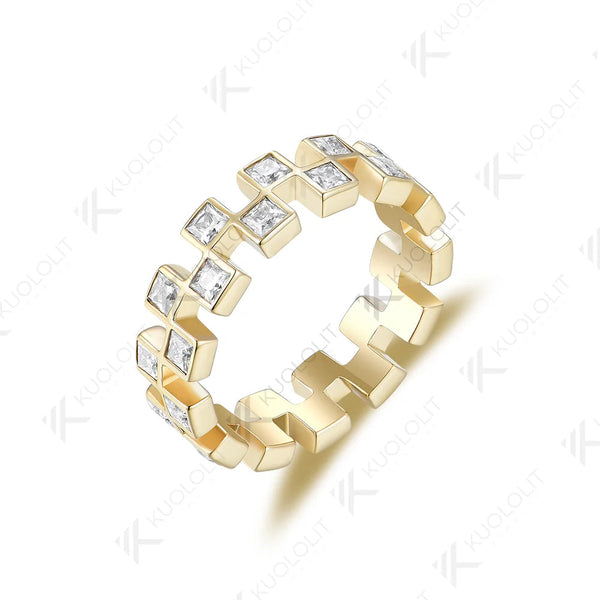Kuololit Moissanit-Ringe für Damen und Herren, PT950 Massivgold, 585er Sterlingsilber, 14K/10K Silber, Gelbgold – perfekt für Jahrestag, Hochzeit oder Weihnachten. 