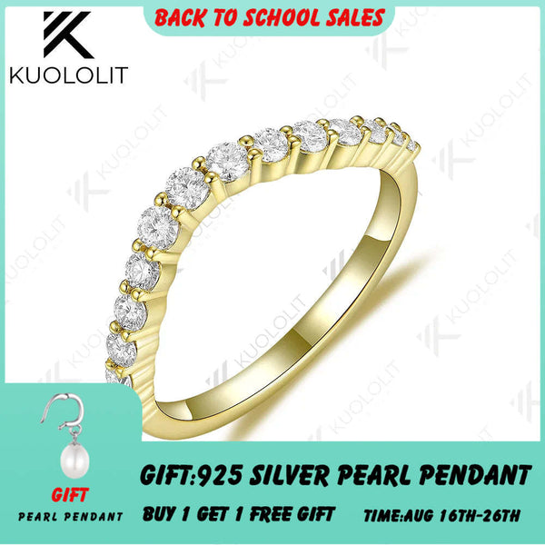 Kuololit 0,57 ct Labor-Diamantring aus massivem 585er, 14- und 10-karätigem Gold für Damen, Verlobungsring, Ehering, luxuriöses Weihnachtsgeschenk 