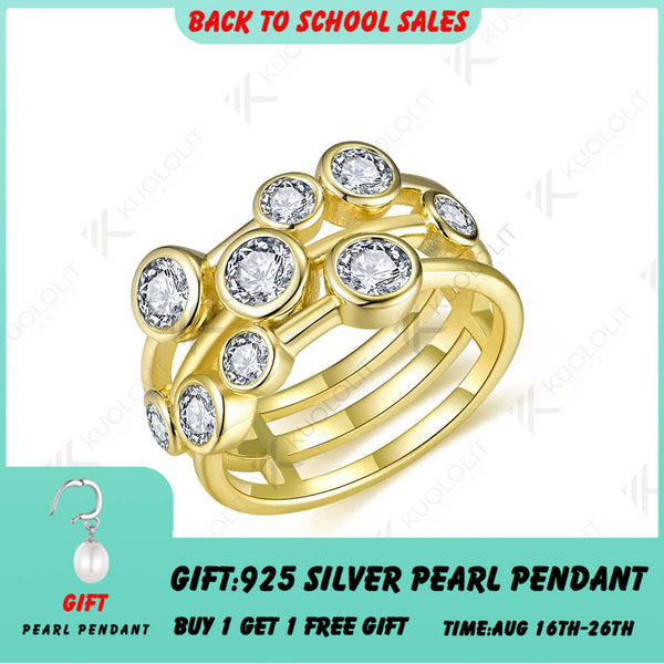 Kuololit 1.7CTW Lab Grown Diamonds Ring for Women Men Solid 14K 10K 585 White Gold Wedding Band for Christmas Gifts Anniversary