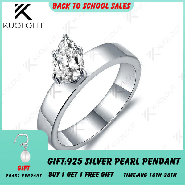 Kuololit 1CT IGI Laborgezüchteter Diamantring für Damen, massiver 18K 14K 10K 585 Weißgold-Verlobungsring für Weihnachten/Jahrestag 
