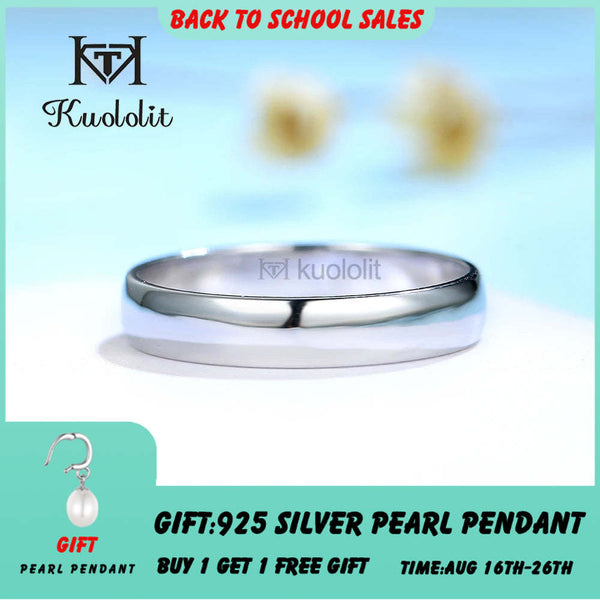 Kuololit 750 18K 14K 10K Couple Rings for Women Men White Gold Luxury Ring for Engagement Anniversary Party  Wedding Size 10