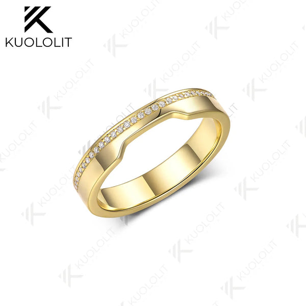 Kuololit Damenring mit 0,13 Karat Labordiamanten, massives 18K, 14K oder 10K Gold, Diamantfarbe D, VS1, perfektes Geschenk zum Jahrestag oder zur Verlobung 