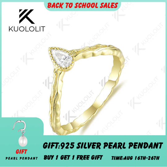 Kuololit 0,35 ct Labor-Diamant-Ring für Damen und Herren, massives 585er, 14K und 10K Silber/Gelbgold, ideal für Hochzeit, Jahrestag oder Weihnachten 