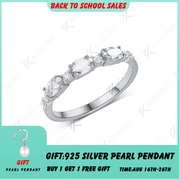 Kuololit 1-Karat-Ring mit im Labor gezüchtetem Diamanten für Damen, massiver 14K/10K/585 Weißgold-Verlobungsring – ideales Geschenk zu Weihnachten oder zum Jahrestag 