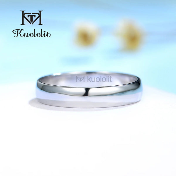 Kuololit 750 18K 14K 10K Couple Rings for Women Men White Gold Luxury Ring for Engagement Anniversary Party  Wedding Size 10