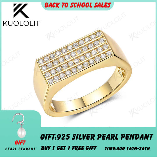 Kuololit PT900 Ringe mit runden, im Labor gezüchteten Diamanten für Damen aus massivem 900er Platin – ideal als Verlobungs- oder Ehering oder Weihnachtsgeschenk. 
