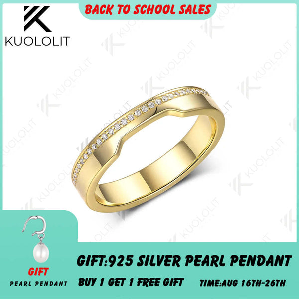 Kuololit Damenring mit 0,13 Karat Labordiamanten, massives 18K, 14K oder 10K Gold, Diamantfarbe D, VS1, perfektes Geschenk zum Jahrestag oder zur Verlobung 