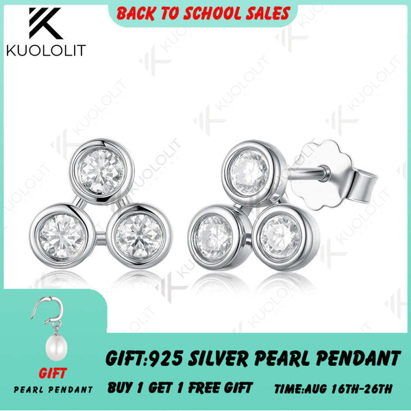 Kuololit 0.48CTW Lab Grown Diamonds Custom Stud Earrings for Women Solid 14K 10K 585 Gold Yellow Gold for Christmas Classic Gift