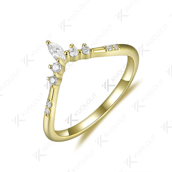 Kuololit Moissanit-Ringe für Damen und Herren, massiv, aus AU750, 585, 14K, 10K, 925 Silber und Gelbgold, ideal als Ehering, Jahrestagsgeschenk oder Weihnachtsgeschenk. 