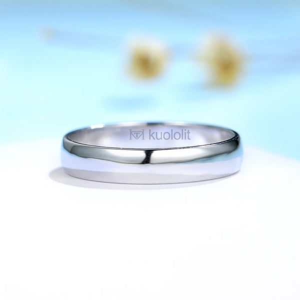Kuololit 750 18K 14K 10K Couple Rings for Women Men White Gold Luxury Ring for Engagement Anniversary Party  Wedding Size 10