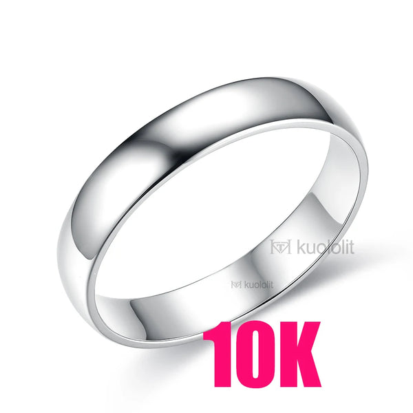 Kuololit 750 18K 14K 10K Couple Rings for Women Men White Gold Luxury Ring for Engagement Anniversary Party  Wedding Size 10