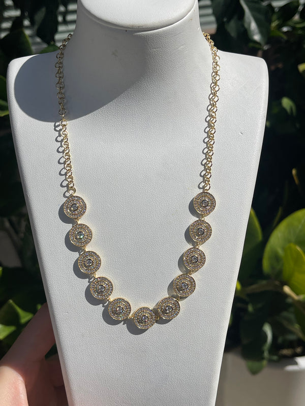 Kuololit 2.8CTW Lab Diamonds Custom Necklace for Women Solid 585 14K 10K Yellow Gold Necklace for Christmas Gifts Party Jewelry