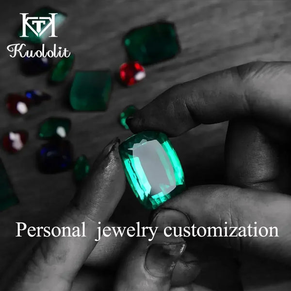Kuololit Customize  Solid Gold Diamond RING and earrings Fine Jewelry Engagement Rings for Women