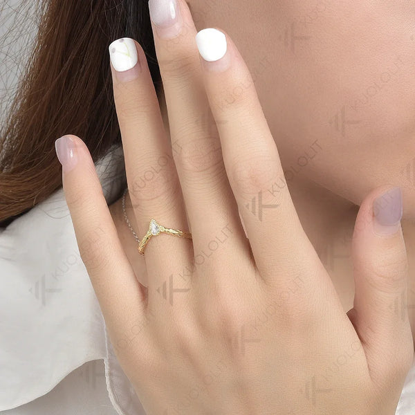 Kuololit 0.35ct Lab Grown Diamond Band Ring for Men Women Solid 585 14K 10K Silver Yellow Gold for Wedding Anniversary Christmas