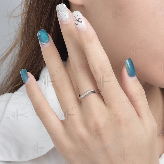 Kuololit 0.3ctw Eemerald Cut Moissanite Band Rings for Women Solid 18K 14K White Gold  Wedding Band for Anniversary Christmas