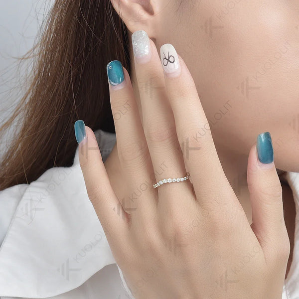 Kuololit 0.57ctw Lab Grown Diamond Ring Solid 585 14K 10K Gold for Women Wedding V Band for Engagement Party Luxury Christmas