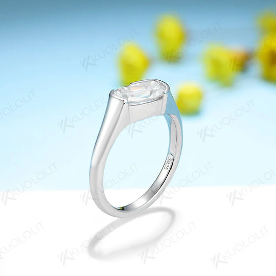 Kuololit 1.3CT OMC Moissanite Rings for Women Solid 14K 10K 585 Silver White Gold for Engagement Wedding Christmas Classsic New