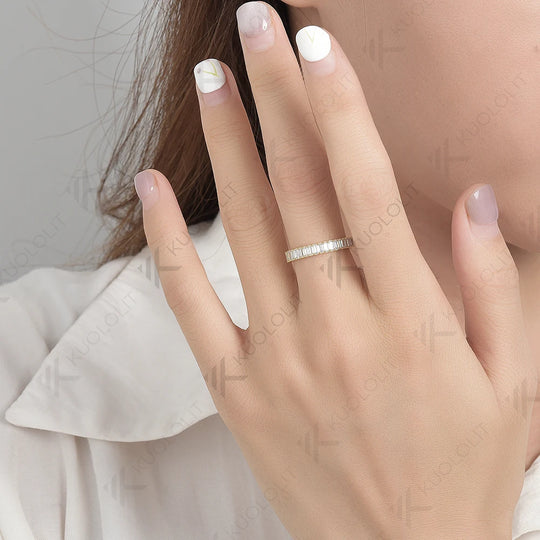 Kuololit 4CTW Emerald Moissanite Rings for Men Women Solid 14K 10K 585 Silver Yellow Gold Wedding Band for Anniversary Christmas