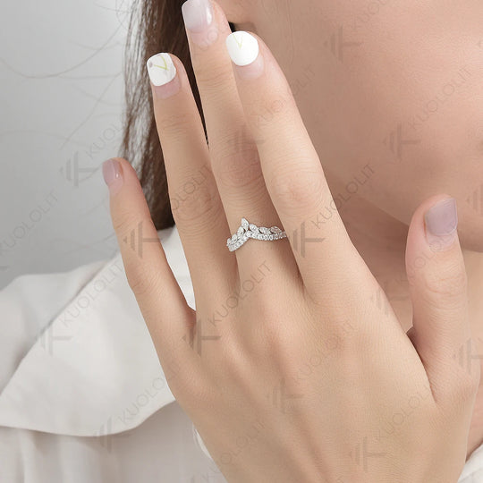 Kuololit Moissanite Rings for Women Men Solid 14K 10K 585 Silver White Gold Crown Band Rings for Wedding Anniversary Christmas