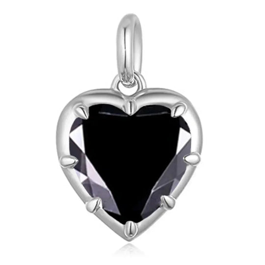 Kuololit Heart Mossanite Gemstone Pendant for Women Solid 14K 10K Gold Lab Grown Emerald Ruby Pink Padparadscha Pendant for Gift