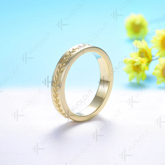 Kuololit 0.03CT Lab Grown Diamond Band for Women Solid 18K 14K 10K Gold D VS1 Diamond Wedding Ring for Anniversary Engagement