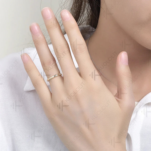 Kuololit Starburst Moissanite Band Rings for Women Men Solid 18K 14K 10K  Yellow Gold for Anniversary Engagement Gifts