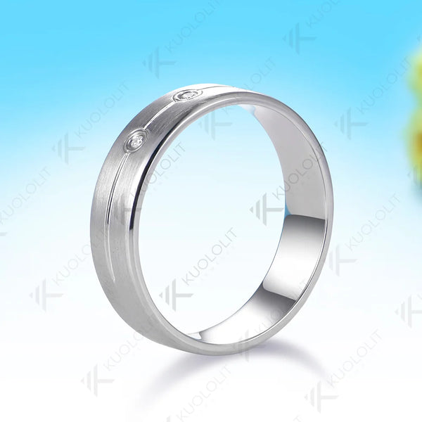 Kuololit 0.045CTW Lab Grown Diamonds Custom Band for Women Solid 14K 10K 585 Yellow Gold for Christmas Gifts Party Anniversary