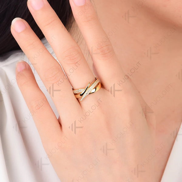 Kuololit 0.23CTW Lab Grown Diamond Engagement Ring for Women Solid 18K 14K 10K 585 White Gold D VS1Ring for Engagement Christmas