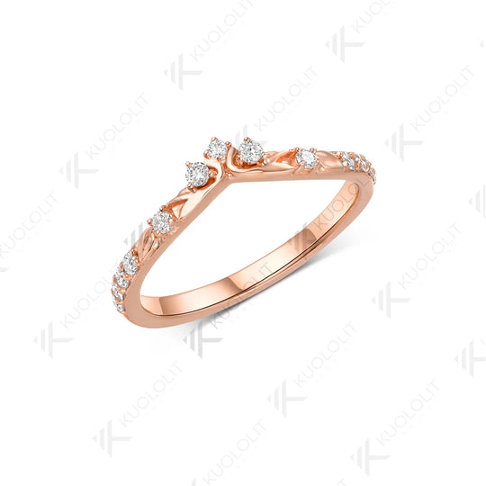 Kuololit 0.2CTW Lab Grown Diamonds Custom Ring for Women Solid 14K 10K 585 Yellow Gold Engagement Wedding Band for Christmas