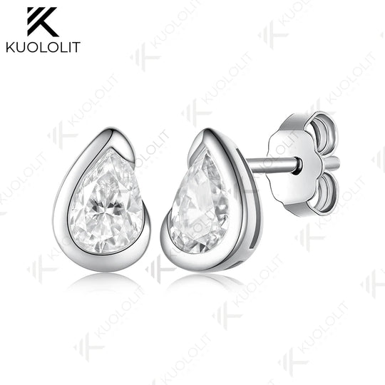 Kuololit 1CTW NGIC Lab Grown Diamonds Stud Earrings for Women 14K 10K 585 Solid Gold Yellow Gold Stud Earrings for Christmas