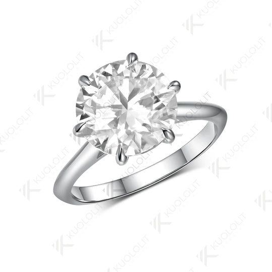 Kuololit 5CT Sakura Cut Mossanite Engagement Ring for Women Solid 14K 10K Yellow Gold Ring for Anniversary Christmas Gifts Party